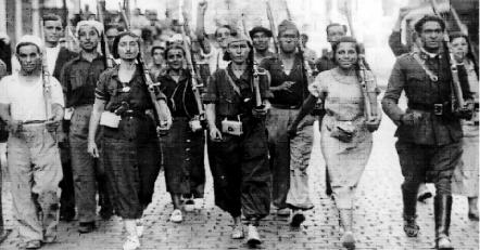 Revolutionen inspirerede både mænd og kvinder til at gå ind i kampen imod fascismen