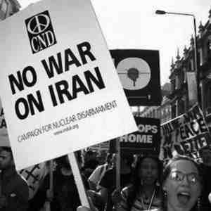 No War on Iran-skilt