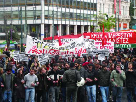 Græske demonstranter 29 jan 2010