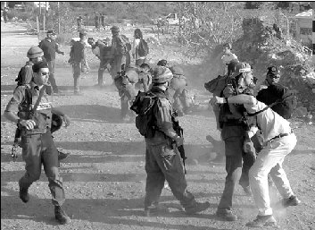 Israelske soldater angriber og arresterer fredsvagter