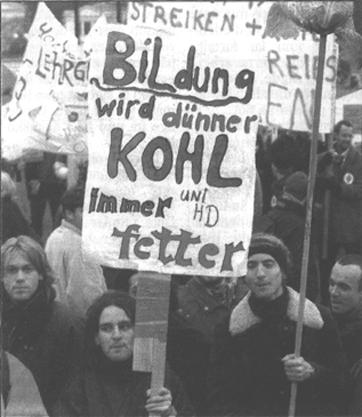 Tyske studenter demonstrerer