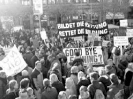 Tyske studerende demonstrerer, 2003