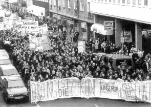 Studenterdemonstration i Darmstadt